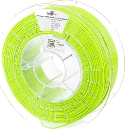 Spectrum PETG Premium High Speed Filament 1.75 mm 1000 g Bright Green 81546 Spectrum PETG Premium High Speed Filament 1.75 mm 1000 g Bright Green 81546