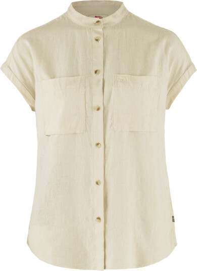 Fjellreven Women's Övik Hemp Shirt Short Sleeve Chalk White L