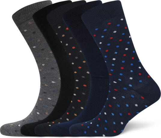 URBAN QUEST | 5 Pack Men Bamboo Basic Socks Multi Color | 40 46