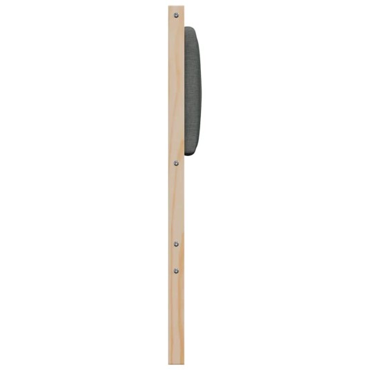 Polstret sengegavl med hodegjerde Brun 80 cm Massiv furu