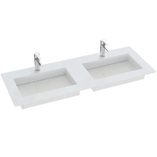 Dansani Inzo Angular D45,50cm Silestone Desert Silver 220-240cm Dobbel