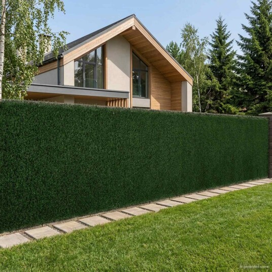 vidaXL Kunstig gjerde Mørkegrønn 1 x 3 m PVC og stål