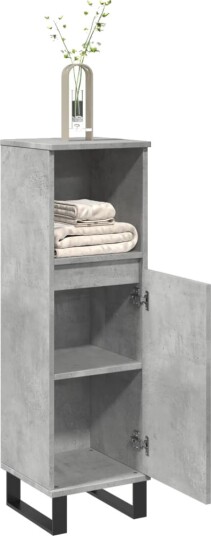 Baderomsskap betonggrå 30x30x100 cm konstruert tre 8721158444516 Baderomsskap betonggrå 30x30x100 cm konstruert tre 8721158444516