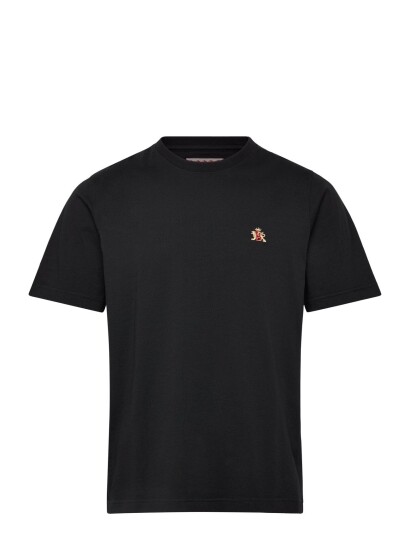 Baracuta Icon Logo Embroidered Tee Black S Baracuta Icon Logo Embroidered Tee Black S