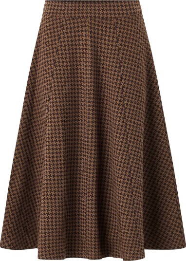 Jumperfabriken Skjørt Sanna Houndstooth Brun