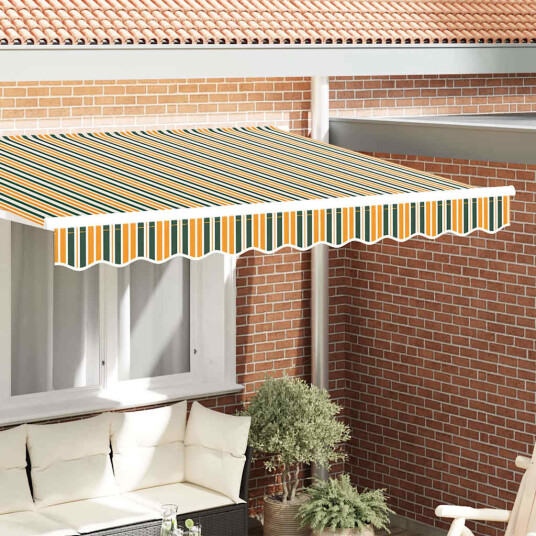 markise valance for 3 m ramme grønn og gul 2.8x0.2 m