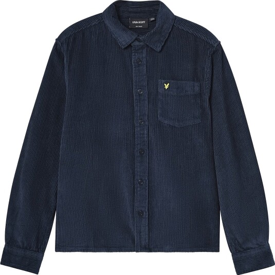 Lyle & Scott - Manchester-skjorte Cord Long Sleeve Shirt - Blå
