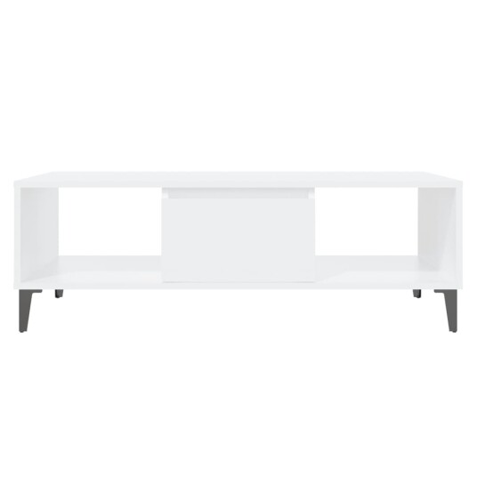vidaXL Salongbord hvit 103,5x60x35 cm sponplate