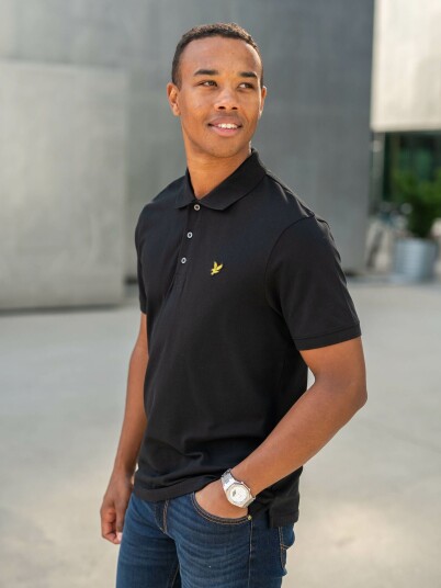 Lyle & Scott Plain Polo Shirt Sort S Lyle & Scott Plain Polo Shirt Sort S