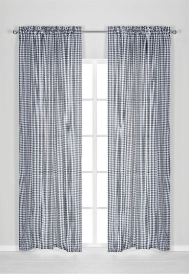 Vevde rutete gardinlengder 2 pack