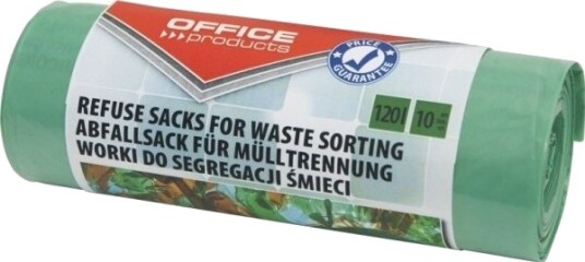 Office Products Søppelsekker Til Hjemmets Avfallssortering For Glass 120 L Grønn Ldpe 10 Stk