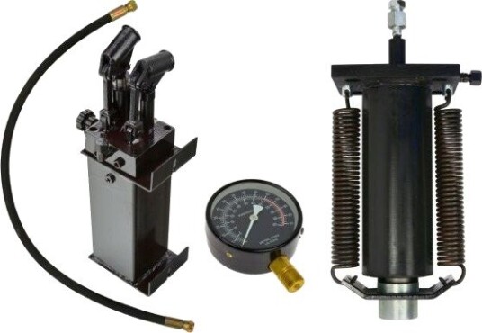 GEKO 50T Hydraulisk Pressesett Med Hurtigpumpe, Sylinder Og Manometer