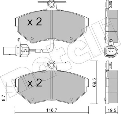 METELLI 22 0215 2 Bremseklosser