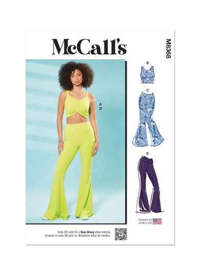 McCall's 8368 - Topp & Slengbukse A (XS-S-M-L-XL)
