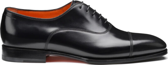 Santoni Adrian Oxford Black Calf Santoni Adrian Oxford Black Calf