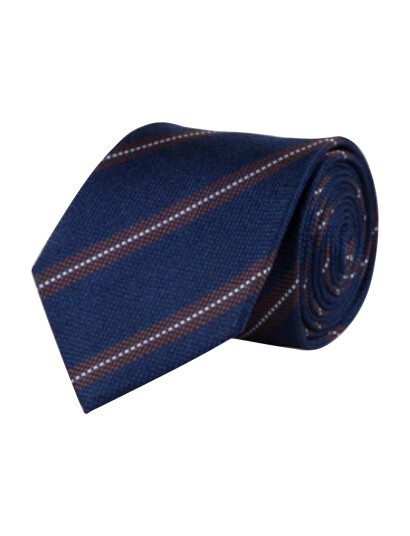 Portia 1924 Regimental Silk Tie - Navy - ONE SIZE Portia 1924 Regimental Silk Tie - Navy - ONE SIZE