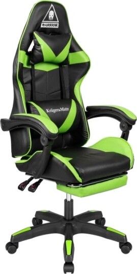 Kruger & Matz Warrior GX 150 Gamingstol Svart Grønn Kruger & Matz Warrior GX 150 Gamingstol Svart Grønn