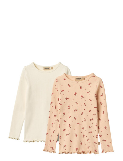 Wheat 2 Rib T-Shirts L/S Ida Pink 98
