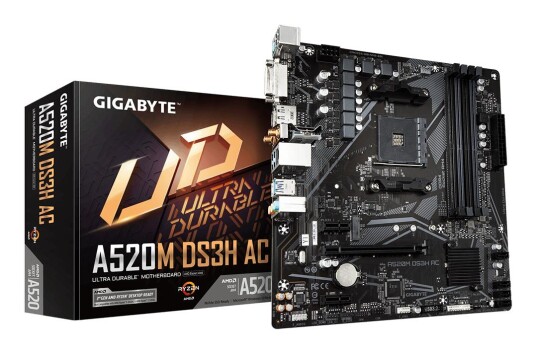 Gigabyte A520M DS3H AC Hovedkort Micro ATX med AMD AM4 Socket Gigabyte A520M DS3H AC Hovedkort Micro ATX med AMD AM4 Socket