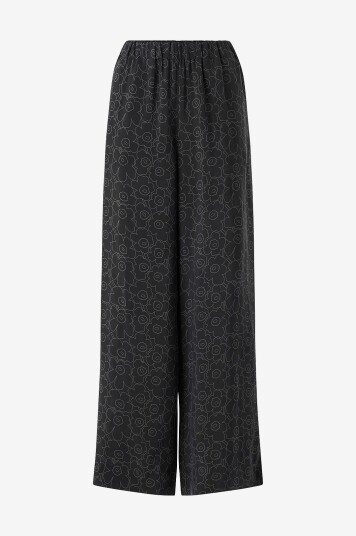 Marimekko Bukser Oanet Piirto Unikko Svart