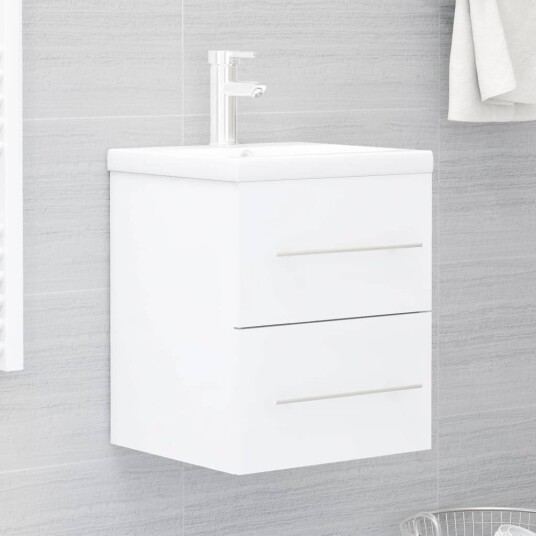 vidaXL Servantskap hvit 41x38,5x48 cm sponplate