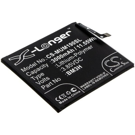Xiaomi M1901F9T batteri (3000 mAh 3.85 V, Sort)