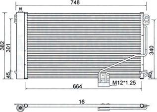 Kondensator klimaanlegg MAGNETI MARELLI 350203738000