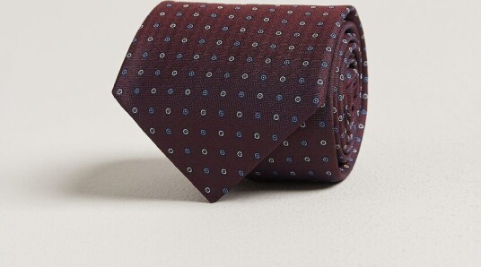 Canali Jacquard Silk Tie Burgundy Canali Jacquard Silk Tie Burgundy