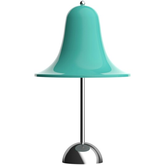 Verpan Pantop Bordlampe Bærbar Ø18 Krom / Light Teal Verpan Pantop Bordlampe Bærbar Ø18 Krom / Light Teal