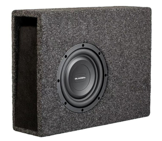 Gladen RSX 08 SLIM VB-CU Subwoofer 8" i portet-slimkasse, 225W RMS, 4 Ohm