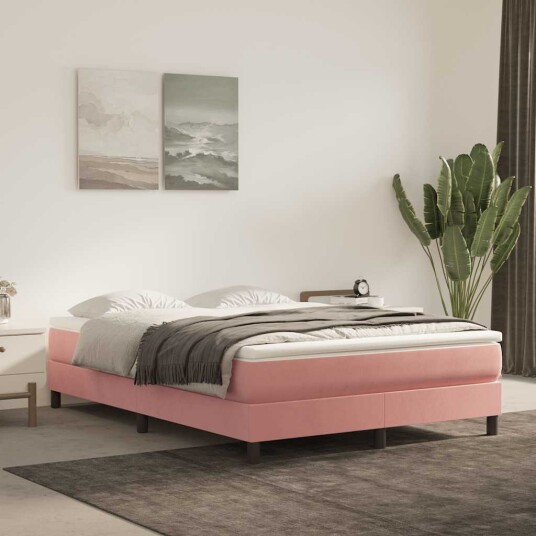 vidaXL Madrass med pocketfjær 140 x 210 cm Rosa