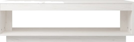 Salongbord hvit 110x50x33,5 cm heltre furu