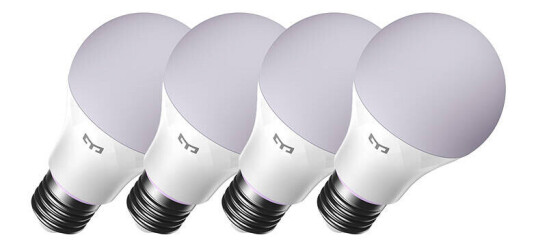 Yeelight LED-lyspære - LED light bulb - E27 - 9 W - RGB light - 2700-6500 K (pack of 4) E27 Yeelight LED-lyspære - LED light bulb - E27 - 9 W - RGB light - 2700-6500 K (pack of 4) E27
