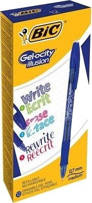 Bic Gel Pen Gelocity Illusion Blue Bcl Eske Med 12 (3086123460119)
