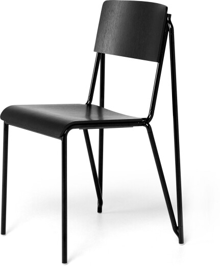 Hay - Petit Standard Black Stained Oak / Powder Coated Steel Spisestoler Daniel Rybakken Svart Metall/tre