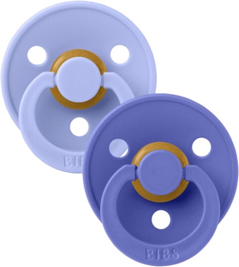 Bibs Color Smokk 2-Pk Hush/Grape Str. 2 6-18 Mnd