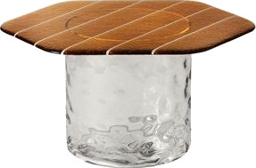Miniforms Striche Salongbord Oransje/ Transparent