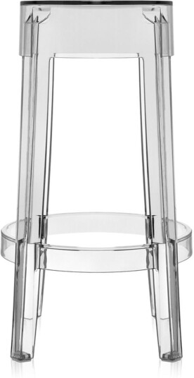 Kartell - Charles Ghost Stool 4898 Crystal H: 65 Barstoler Philippe Starck Gjennomsiktig Plast