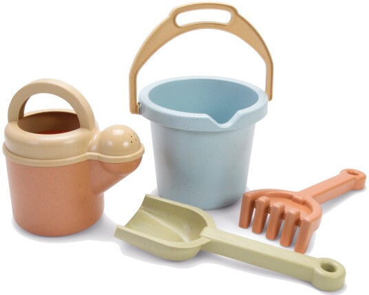 Dantoy BIO Plast Sandsett Bøtte Vannkanne Spade Rake 2+ År 4 Deler