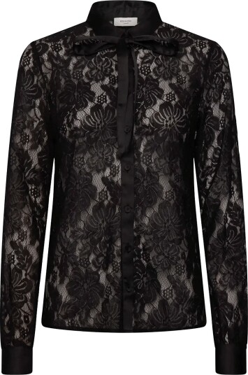 Rosemunde Rwalice Lace Ls Shirt BLACK 34