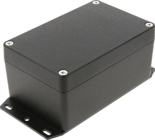 Hammond Electronics 1550Z108FBK 125 × 81 × 59 mm Støpt Aluminium Sort Kabinett