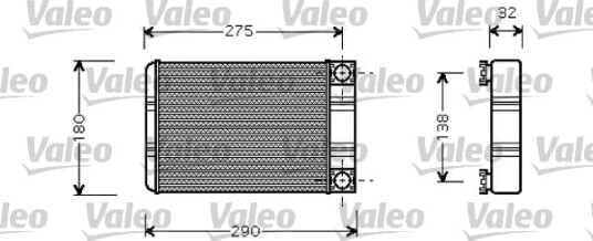 Varmeapparat register VALEO 812321 Varmeapparat register VALEO 812321