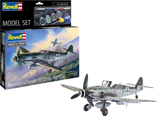 Revell Messerschmitt Bf109G-10 Erla Modellfly Byggesett - 1:32 - 147 Deler