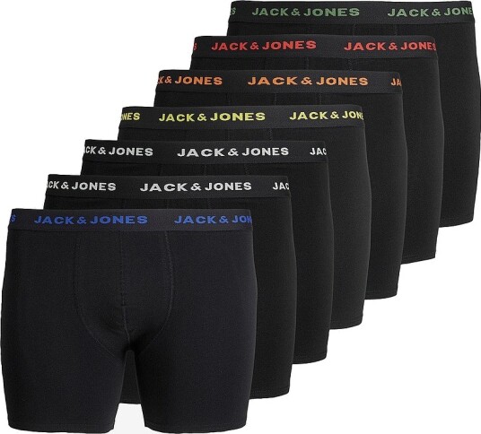 Jack & Jones Plus Boksershorts jacBasic Trunks 7 pakning Svart