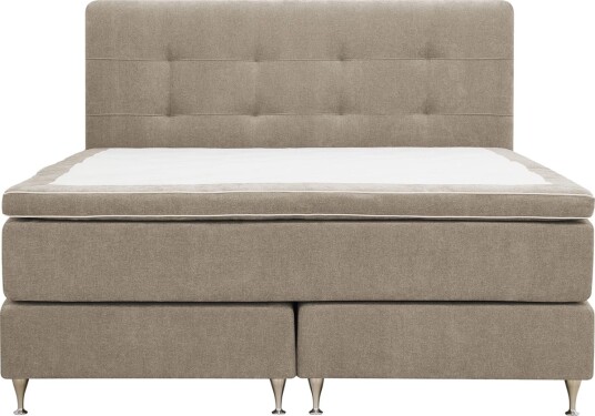 Hilton Premium komplett sengesett 180x200 cm kontinentalseng med sengegavl - Lysebrunt stoff