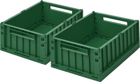 Liewood Weston Storage Box M 2-Pack GARDEN GREEN 13.5X25X36 cm Liewood Weston Storage Box M 2-Pack GARDEN GREEN 13.5X25X36 cm