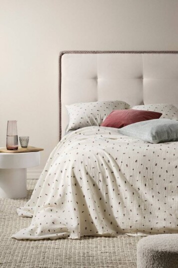 Jotex VIVEKA sengeteppe - enkeltseng 180x260 cm økologisk Naturhvit 1668250-01-97 1668251-01-24