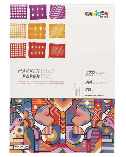 Carioca Plus Marker pad 70g, A4, 70 pages 809320