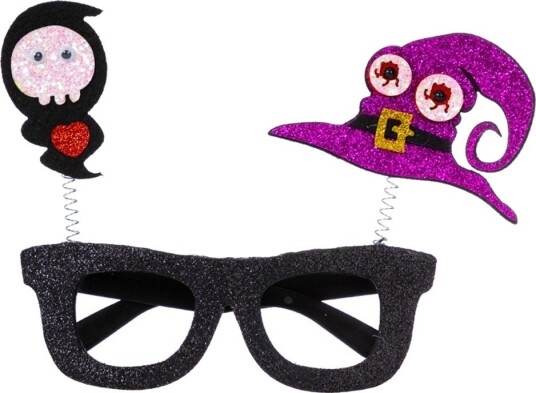 Halloween briller Festkostymedekorasjon Skull + Witch