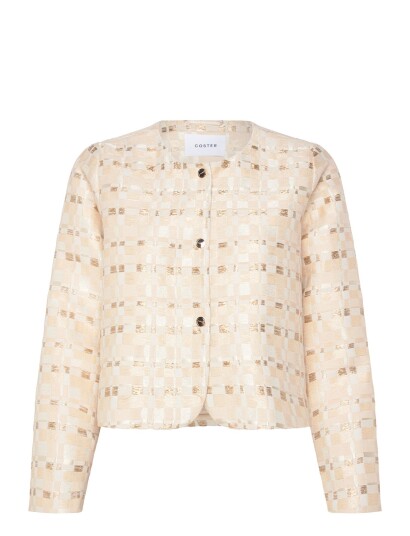 Coster Copenhagen Shimmer Jacquard Jacket   Gold   36